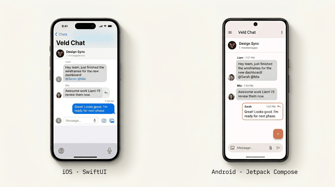Native look on iOS and Android